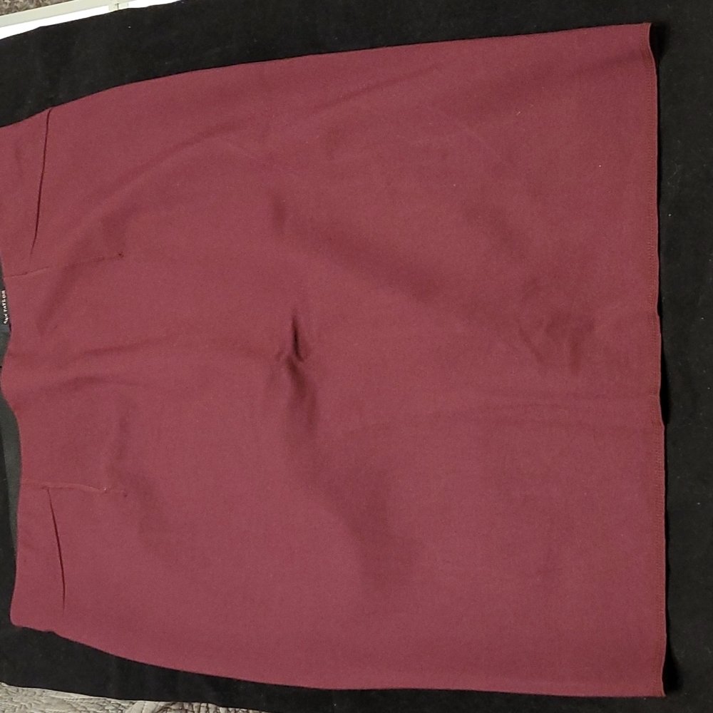 Ann Taylor Maroon Pencil Skirt